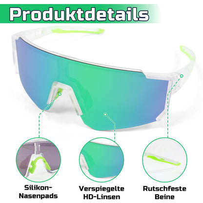 Rosedreamer Schnelle Brille Sport Sonnenbrille Herren Damen Polarisierte Sonnenbrille Fahrradbrille Laufbrille für MTB Rennrad Radfahren Biking Ski FahrradLaufen mit UV400 Schutzbrille