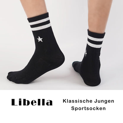 Libella 12 Paar Kindersocken Jungen Mädchen Sportsocken Fussball Wintersocken Baumwolle bunt Cotton modische makronen Füßlinge 2889VA
