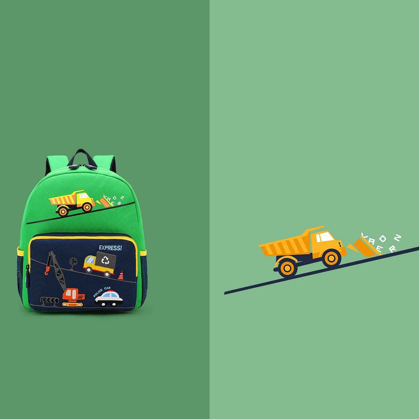 willikiva Car Dinosaur Toddler Kids Backpack for Boys and Girls Kids Waterproof Preschool Bag