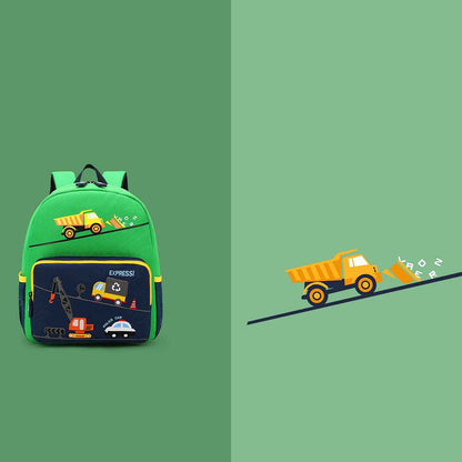 willikiva Car Dinosaur Toddler Kids Backpack for Boys and Girls Kids Waterproof Preschool Bag