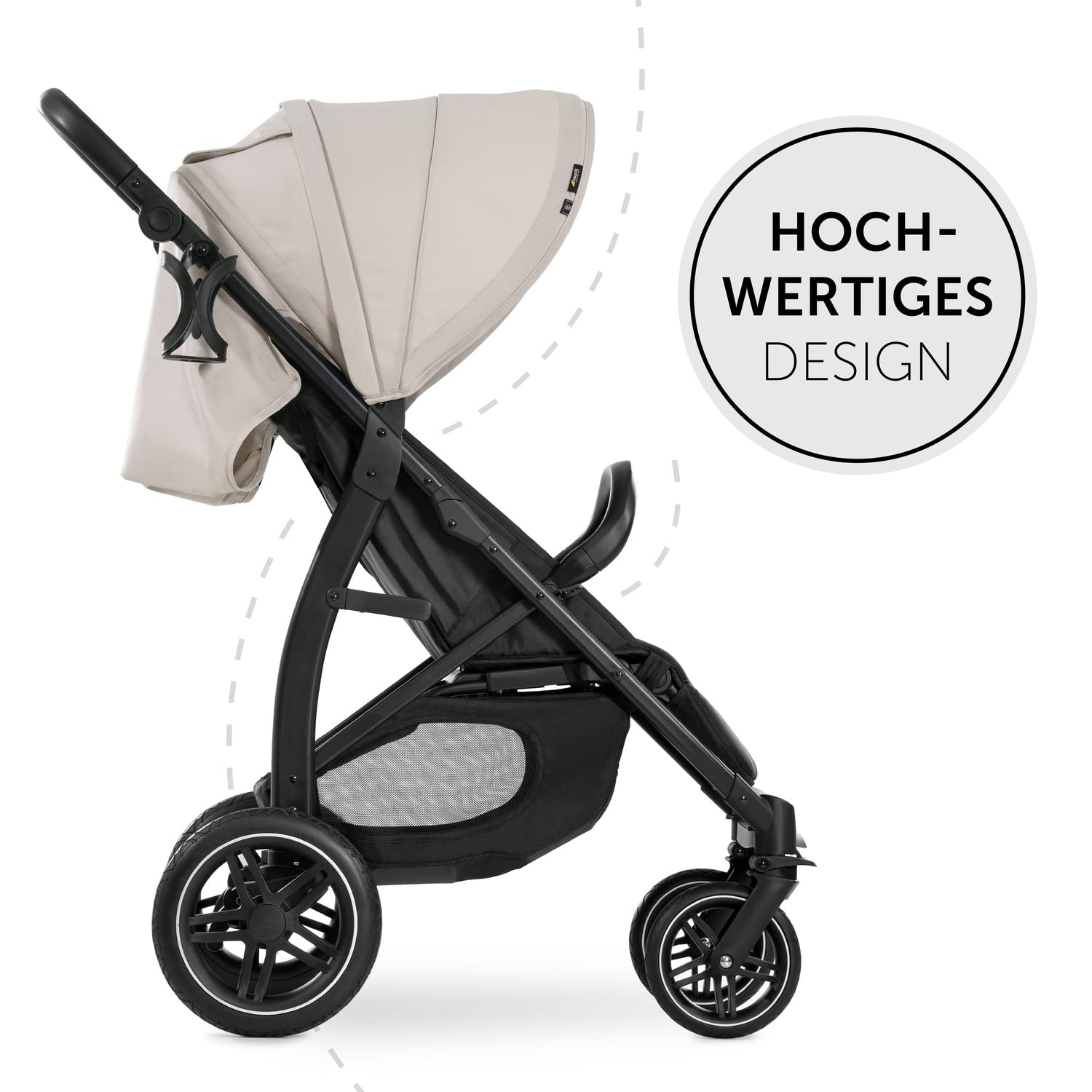 hauck Rapid 4D, Rosa - Kinderbuggy mit Liegefunktion ab Geburt bis 22 kg - UV Schutz 50+ - Klein Zusammenklappbar - Höhenverstellbarer Schieber mit Getränkehalter - Pannensichere Gummi Räder - Meloni2