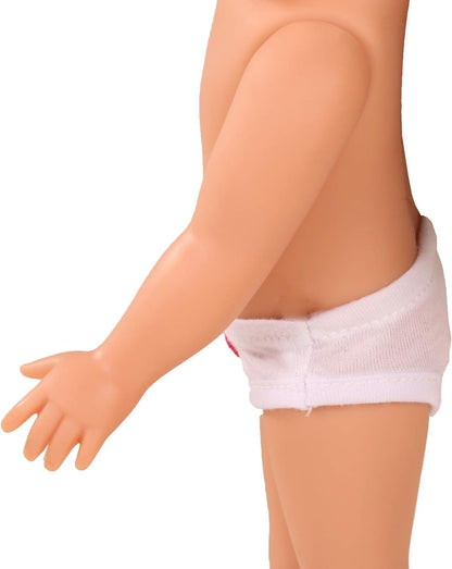 Götz 1513014 Just Like Me Chloe Doll 27 cm Large Standing Doll with Extra Long Brown Hair and Blue Sleeping Eyes Set of 7