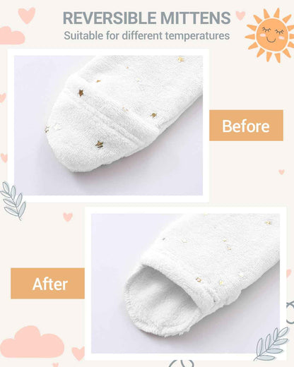 WYTbaby Baby Jumpsuit Winter Fleece Snowsuit Baby Warm Romper with Hood Autumn Winter for Boys Girls 0-12 Months
