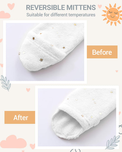 Baby Overall Winter Fleece Schneeanzug Baby Warm Strampler mit Kapuze Herbst Winter für Jungen Mädchen 0-12 Monate