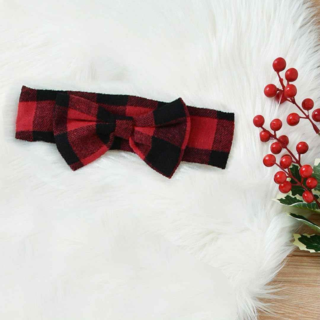 Asmea Baby Christmas Outfit Girls My First Christmas Outfit Newborn Christmas Clothing Christmas Baby Outfit Newborn Set Christmas Clothes Baby Romper + Trousers + Headband 0-18 Months