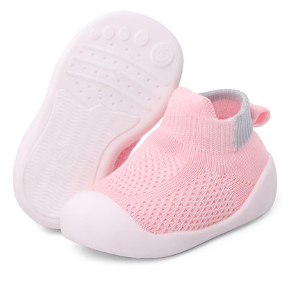 LACOFIA Babyschuhe für Mädchen und Jungen - Atmungsaktive Krabbelschuhe mit rutschfester Gummisohle für Kleinkinder