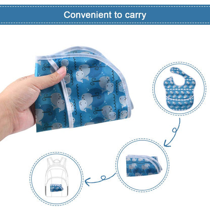 Vicloon Baby Bibs, 10 Pack Soft Absorbent and Waterproof Bibs Dribble Bibs Burp Cloths Baby with Snap Fastener for Baby Boys and Girls Toddlers 
