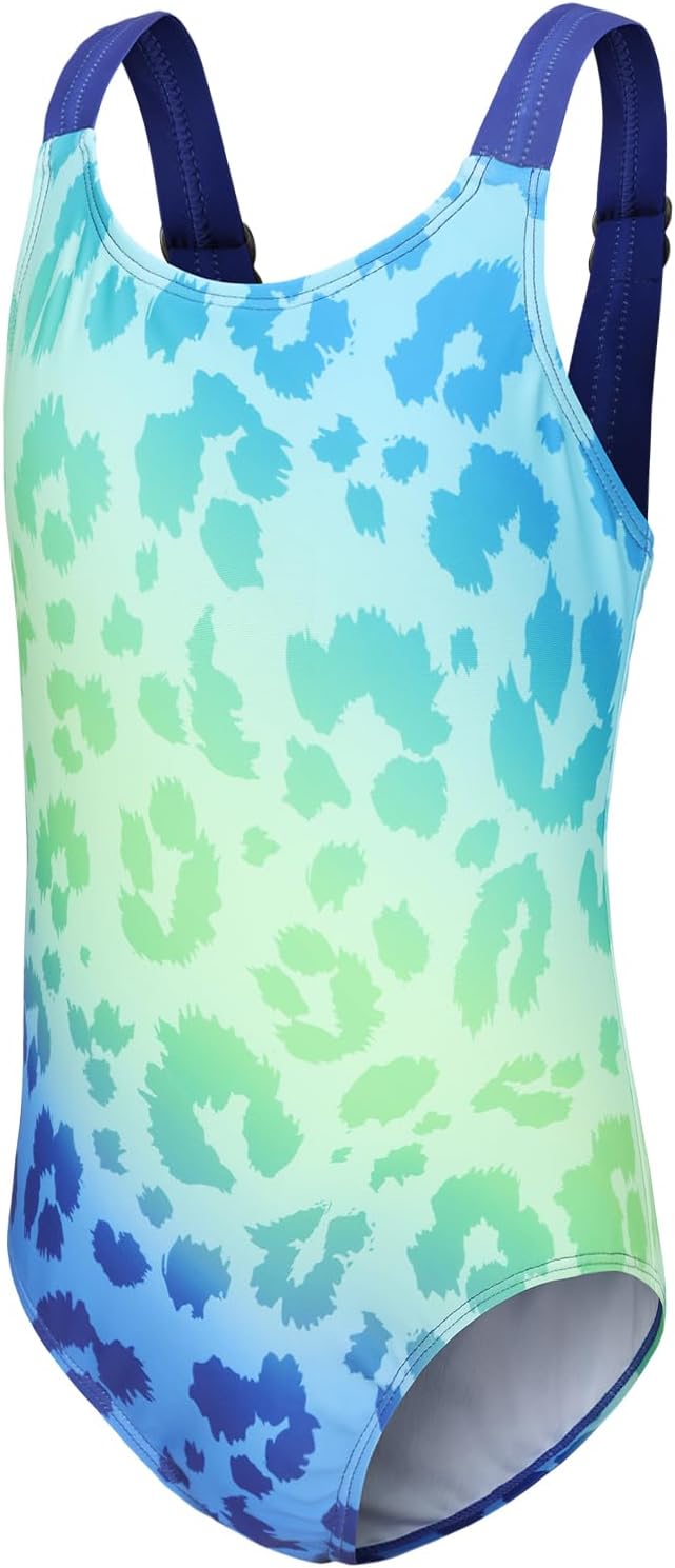 Swimsuit Girls Children One-Piece Swimwear Girls Teenagers Hawaii Elastic Wide Straps Swimsuit 110-164 / 6-16 Years