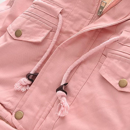 linboo Children's Winter Jacket Boys Girls Warm Lined Blouson Hoodie Thick Coat Parka Baby Winter Coats