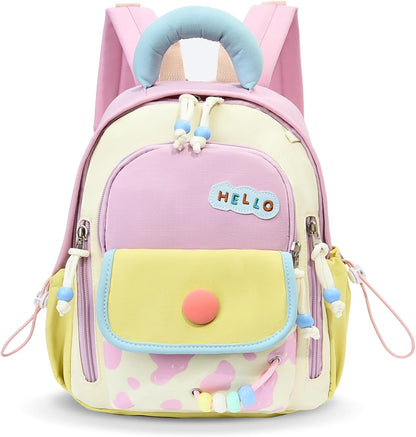 PROTAURI Kindergartenrucksack Mädchen 2-5 Jahre 8L 3D Eis, Dunkelrosa | mit Brustgurt wasserabweisend leicht atmungsaktiv ergonomisch Macaron-Farben