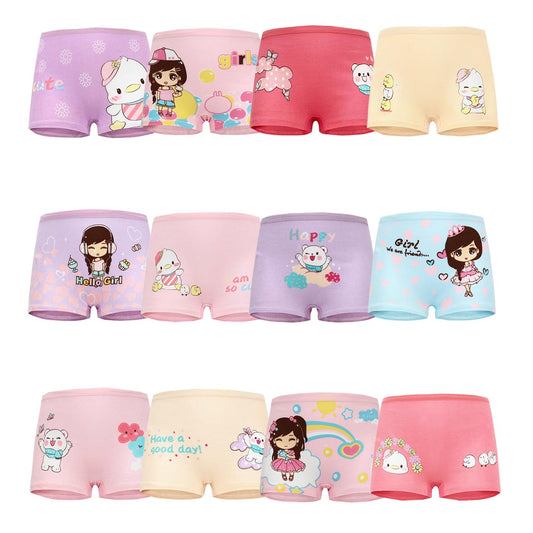 JackLoveBriefs Girls' Underwear Cotton Panties (Multicolored 12 Pack, 2-9 Years) 