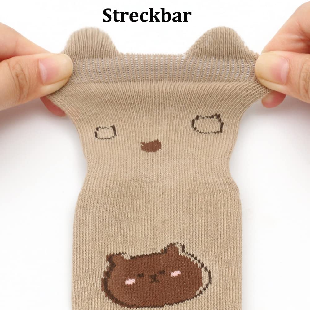 Rutschfeste Socken für Baby Mädchen Jungen 5 Paar Kinder Anti Rutsch Socken Sportsocken Stoppersocken