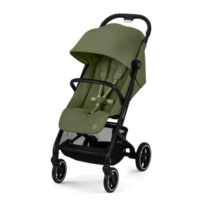 Cybex Gold Kinderwagen Beezy mit One-Pull Harness, Ab Geburt bis ca. 4 Jahre (max. 22 kg), Kompakt und ergonomisch, Magic Black (Schwarz mit schwarzem Rahmen)