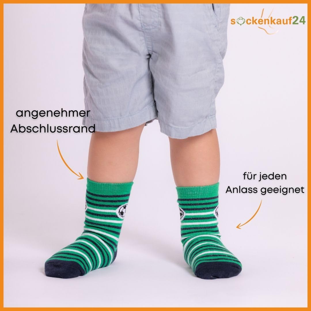 10 Paar Kinder Socken Jungen & Mädchen Baumwolle Kindersocken
