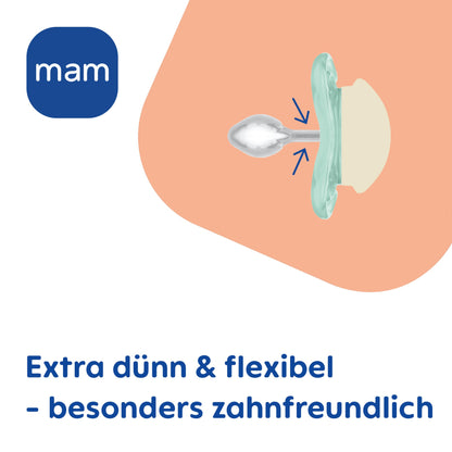 MAM Supreme Day & Night Schnuller | 0-6 Monate | Babyschnuller für Neugeborene | 94% Akzeptanz | beugt Zahnfehlstellungen vor | mit Zahnmedizinern entwickelt| SkinSoft Silikon |Bär/Nilpferd |4 Stück