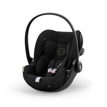 CYBEX Gold Babyschale Cloud G i-Size Comfort, Inkl. Neugeboreneneinlage, Ab Geburt bis ca. 24 Monate, Für Kinder ab 40 cm bis 87 cm, Max. 13 kg, Moon Black - Meloni2