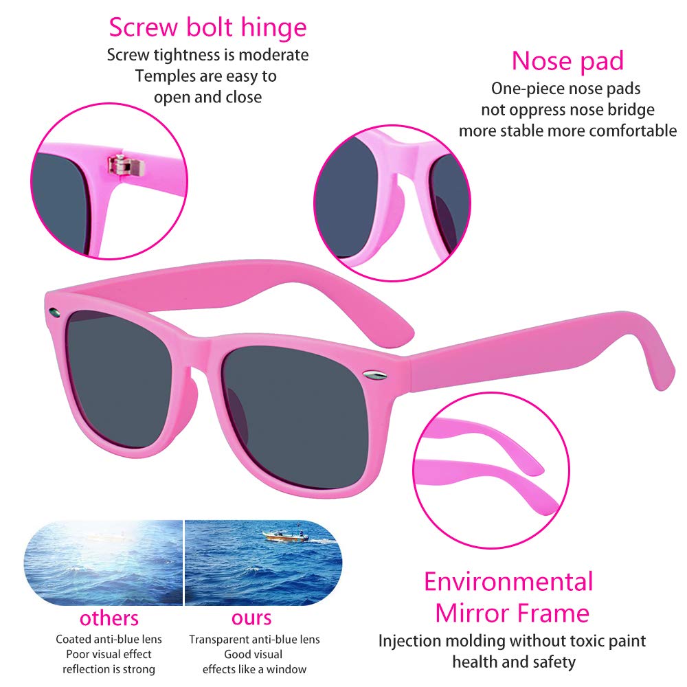 ALWAYSUV Children's Polarised UV Protection Fashion Comfortable Sunglasses for Boys / Girls Age 3-10 Years