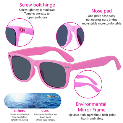 ALWAYSUV Children's Polarised UV Protection Fashion Comfortable Sunglasses for Boys / Girls Age 3-10 Years