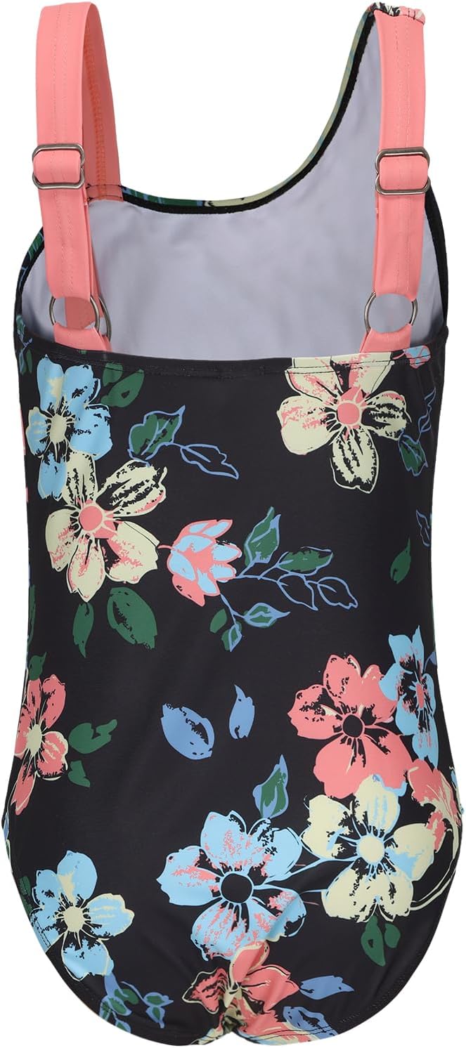 Swimsuit Girls Children One-Piece Swimwear Girls Teenagers Hawaii Elastic Wide Straps Swimsuit 110-164 / 6-16 Years