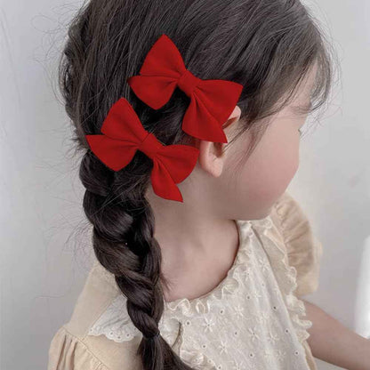 Hair Clips 2 Pieces Bow Hair Clips Hair Clips Hair Bows Girls Ponytail Holder Metal Clips Hair Bow for Women Girls Toddlers Kids