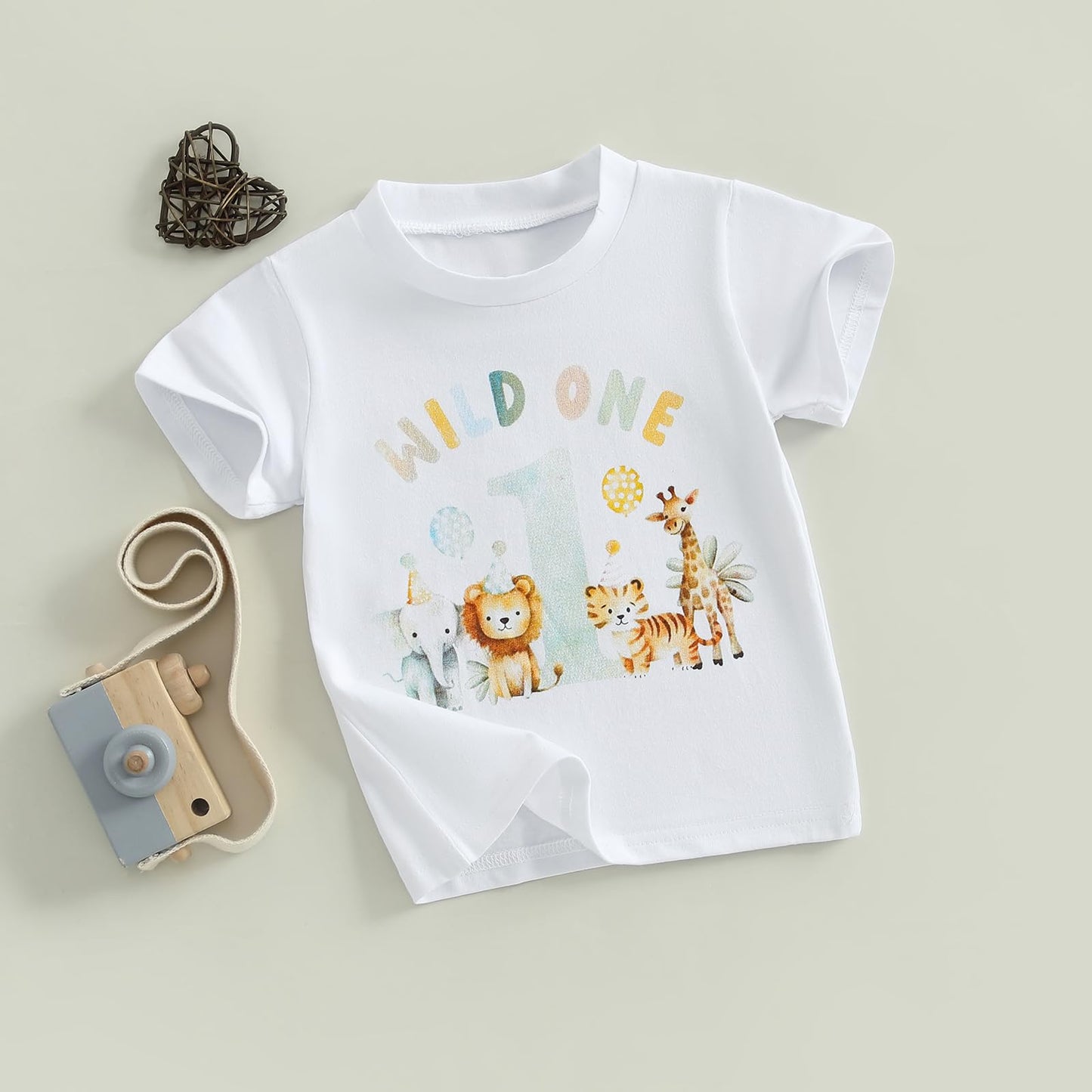 Baby Junge 1. Jahr Geburtstags T-Shirt Wild One Kurzarm Oberteil Baby Mein Erster Geburtstags Outfit Sommer Kleidung