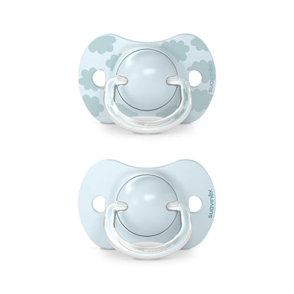 Suavinex, Set mit 2 Schnullern für Babys 0-6 Monate, Symmetrisch, Super weich und flexibel, Dreams Pink, 2er-Pack