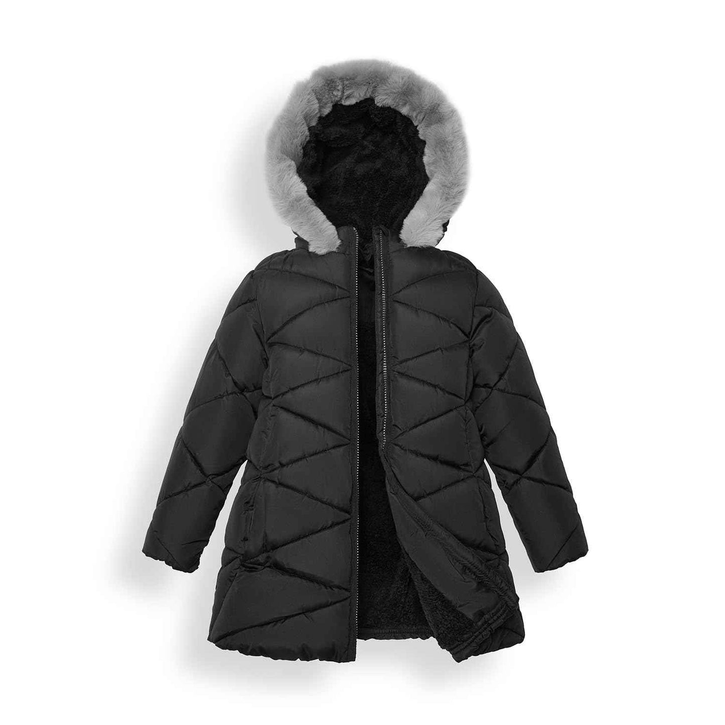 Sunny Sprout Girls' Winter Coats with Hood - Girls' Outerwear Winter Puffer Jacket with Heavy Fleece Lining | Children's Jackets & Coats