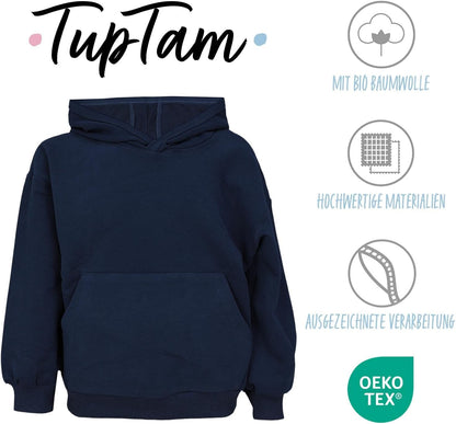 TupTam Unisex Boy's Girls' Hoodie Sweatshirt Organic Cotton