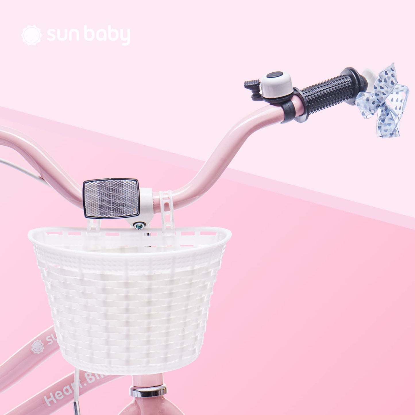 sun baby Mädchenfahrrad 12, 14 und 16 Zoll Radgröße Heart Bike zur Auswahl, mit Abnehmbarer Schubstange, Kinderfahrrad für Mädchen von 2 bis 6 Jahre