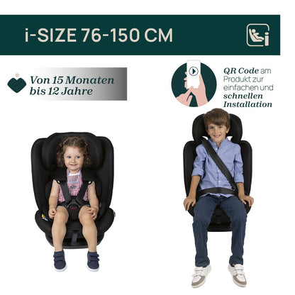 Chicco Unico Evo I-Size, Kindersitz 0-36 Kg, für Kinder von 40 bis 150 cm, homologiert ECE R129/03, Isofix 360° drehbar und neigbar, Gruppe 0+/1/2/3 von 0 bis 12 Jahren, Schwarz - Meloni2