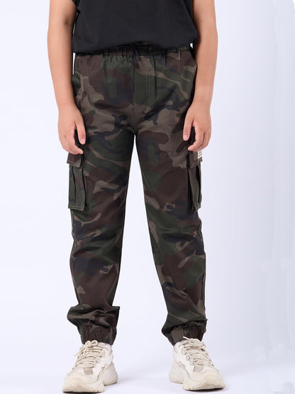 NATUST Jungen Cargohose Kinder Freizeithose mit Elastischem Bund