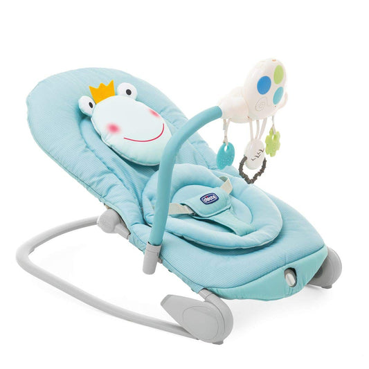 Chicco Balloon Infant and Baby Rocker 0 Months - 18 kg, Rocker and Chair Function, Adjustable Backrest, Compact Closure, Vibration, Interactive Electronic Toy, Lights and Sound