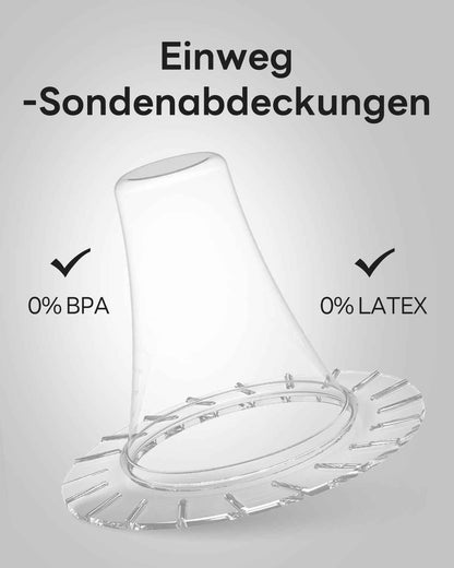 Fieberthermometer Ohr für Erwachsene & Kinder, 1s Ergebnis Hochpräzise Ohrthermometer, 30 Speicher Abrufen, 3-Farben-Fieber-Alarm, mit 21 Einweg-Sonde Abdeckungen & Aufbewahrungsbox (LCD-Transparente)