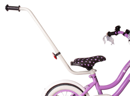 sun baby Mädchenfahrrad 12, 14 und 16 Zoll Radgröße Heart Bike zur Auswahl, mit Abnehmbarer Schubstange, Kinderfahrrad für Mädchen von 2 bis 6 Jahre