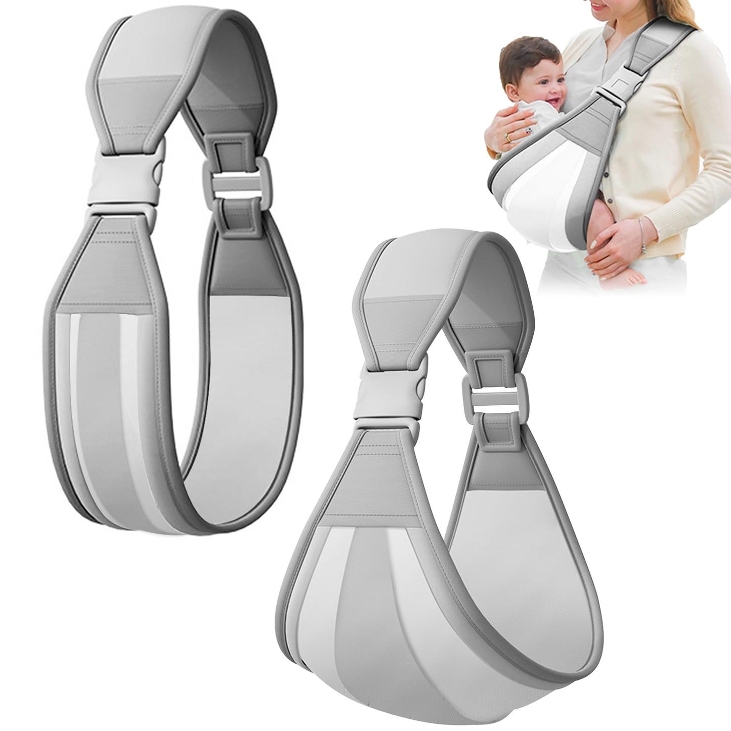 Babytrage,Babytrage Neugeborene ab Geburt,Tragetuch Baby Nugeboren,Atmungsaktive Baby Tragetuch,Babyrückentragen 0-15Kg,Neugeborene Verstellbare Babytrage