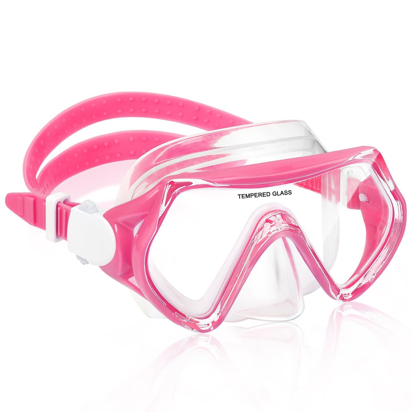 WOVOKA Taucherbrille Kinder, Schwimmbrille Kinder für 4-12 Jahre, Tauchmaske Schnorchelmaske Nasenabdeckung 180°Panorama HD Anti Nebel Anti-Leck für Jungen Mädchen Jugendliche