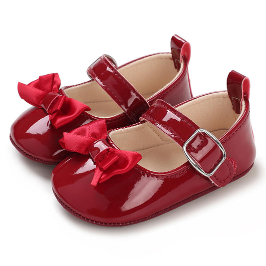 MASOCIO Baby Lauflernschuhe Krabbelschuhe Mädchen Kleinkind Rutschfesten Lederpuschen Babyschuhe 3-18 Monate