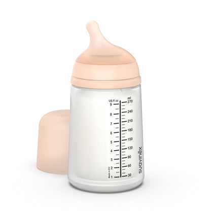 Suavinex - Anti-Kolik Babyflasche Zero-Zero +0 Monate, 180 ml - Ultraweicher Stillsauger, anpassbare Durchflussmenge