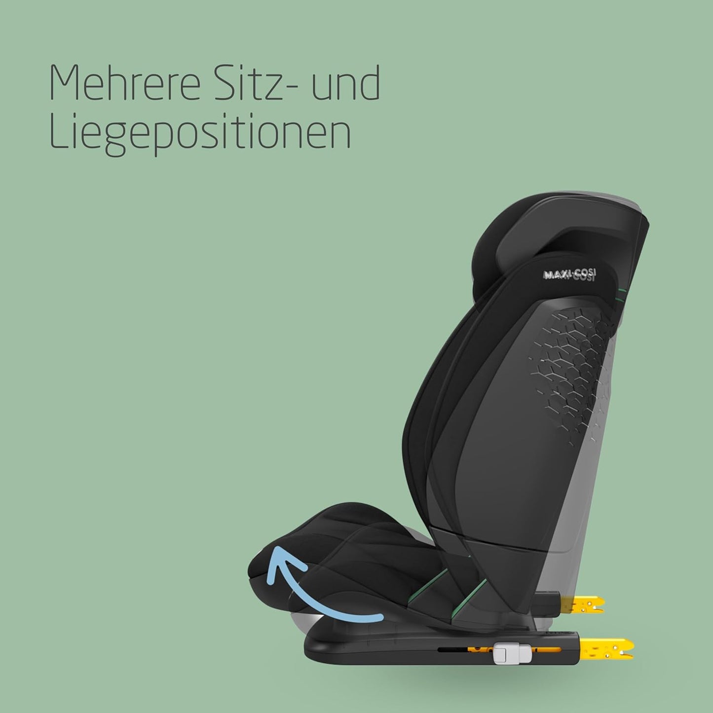 Maxi-Cosi RodiFix S Comfort i-Size, atmungsaktive bequeme Stoffe, verstellbarer Kindersitz, 3,5–12 Jahren (100–150 cm), 3-fach verstellbar, G-Cell Schutz, AirProtect, Authentic Black - Meloni2