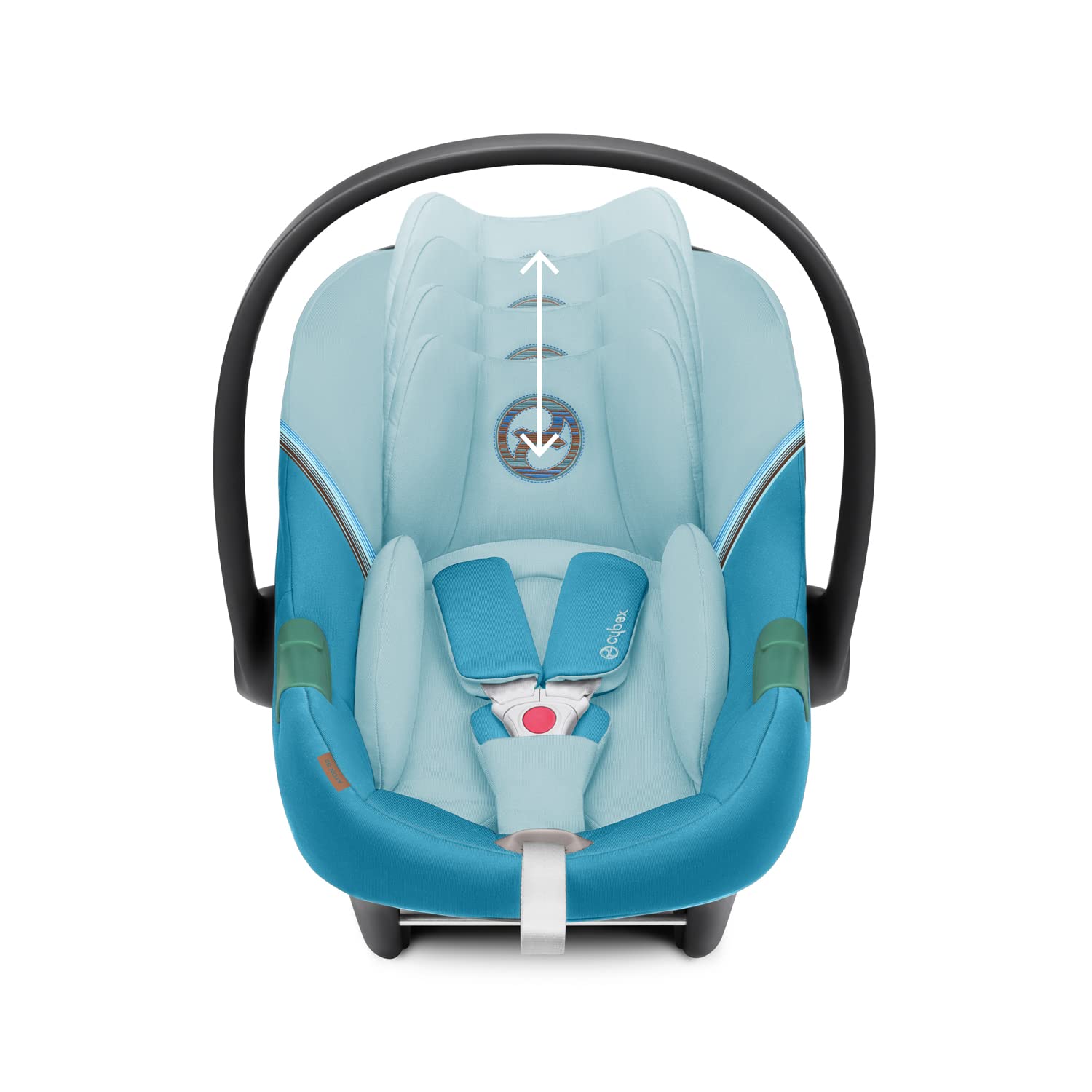 CYBEX Gold Babyschale Aton S2 i-Size, Ab Geburt bis ca. 24 Monate, Max. 13 kg, Inkl. Neugeboreneneinlage, SensorSafe kompatibel, Ocean Blue - Meloni2
