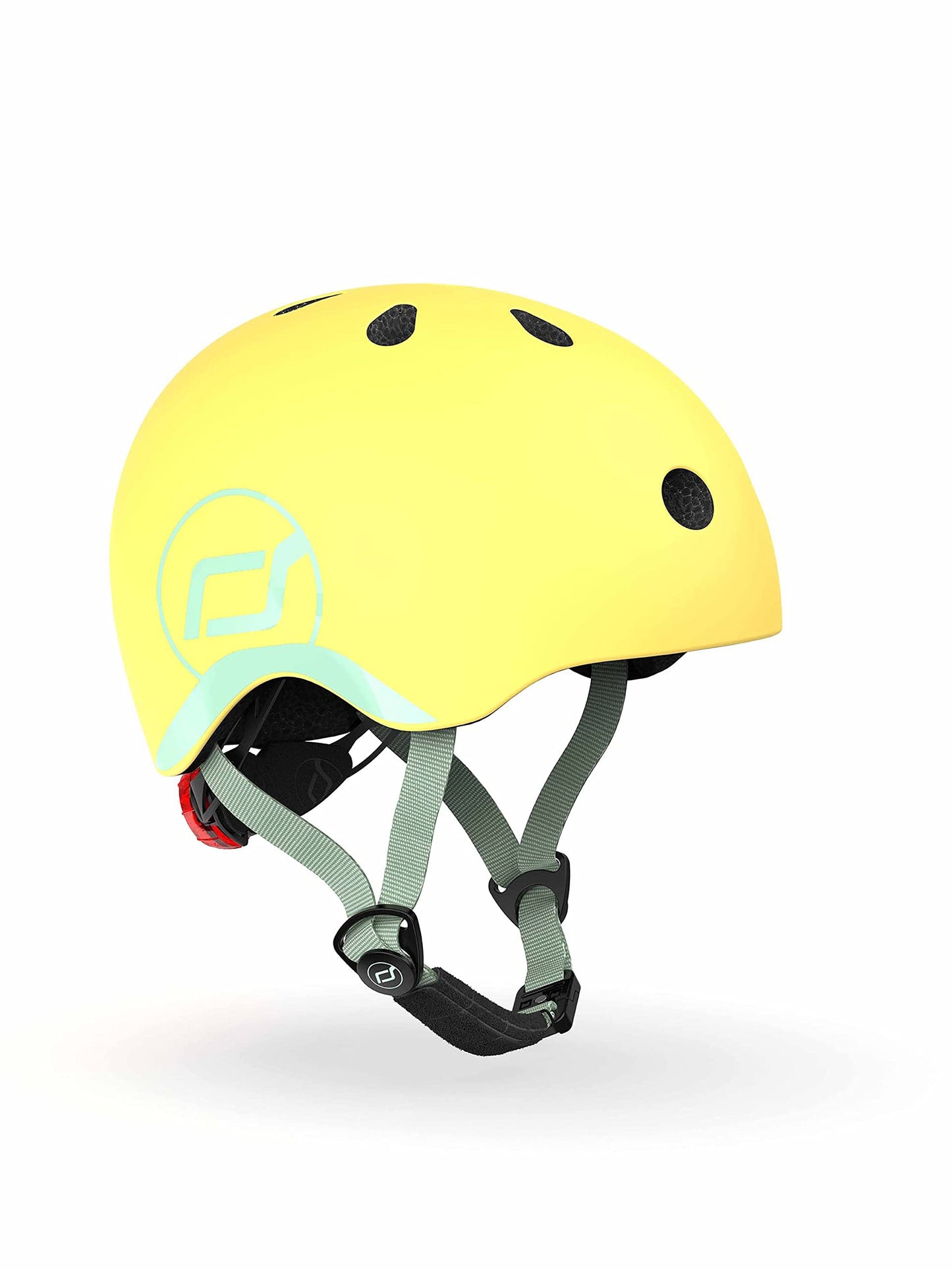 Scoot and Ride Babyhelm mit verstellbaren Trägern, Mattes Finish, Größen XXS, inklusive LED-Sicherheitslicht und weicher Fleece-Polsterung für zusätzlichen Schutz
