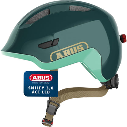 ABUS Kinderhelm Smiley 3.0 ACE LED - Fahrradhelm mit Licht