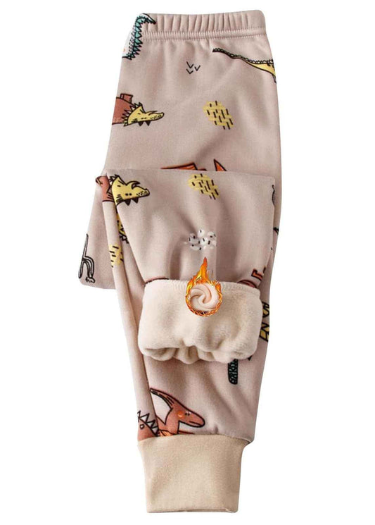 Children's Thermal Trousers, Warm Thermal Leggings, Elastic Waist, Lined Jogging Bottoms with Fleece, Winter Trousers for Girls 2-13 Years Old