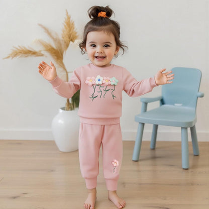 Baby Mädchen Kleidung 3D Floral Print Outfit Langarm Hemd + Hose Neugeborenen Baby Kleidung Clinder Herbst Baby Set