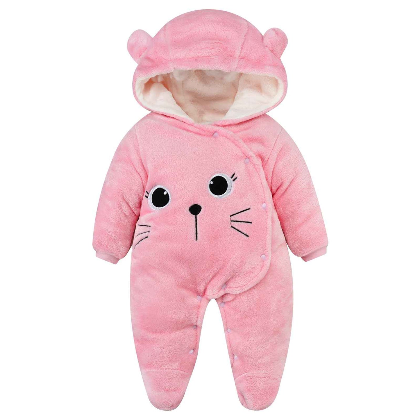 WYTbaby Baby Overalls Winter Snowsuit Baby Flannel Warmer Winter Overalls Jumpsuit for Boys Girls