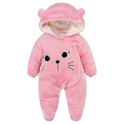 WYTbaby Baby Overalls Winter Snowsuit Baby Flannel Warmer Winter Overalls Jumpsuit for Boys Girls