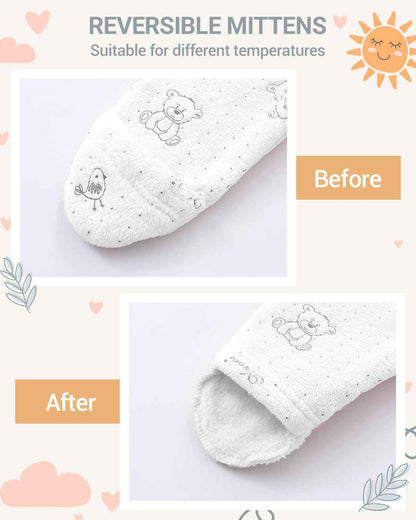 JiAmy Baby Snowsuits with Hood, Baby Jumpsuit Winter Fleece Romper Newborn Boy and Girl One Piece Suit for 0-12 Months
