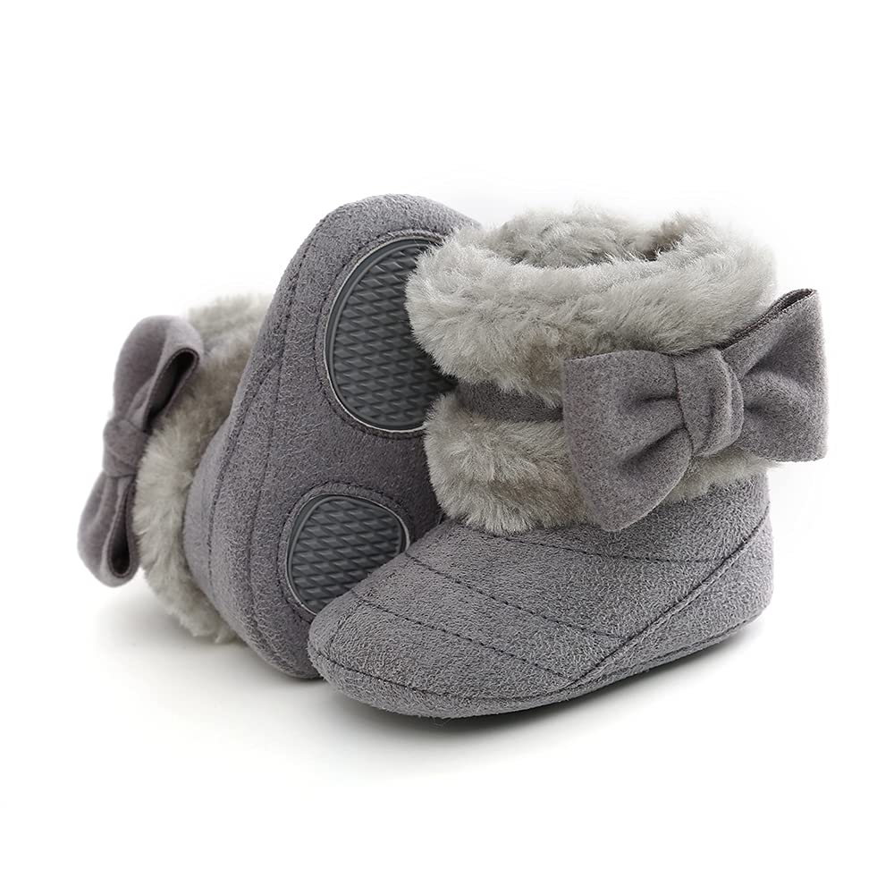 Baby Winter Warm Snow Boots Newborn Baby Girls Boys Soft Sole Buttons Fleece Boots Infant Toddler First Walker Shoes