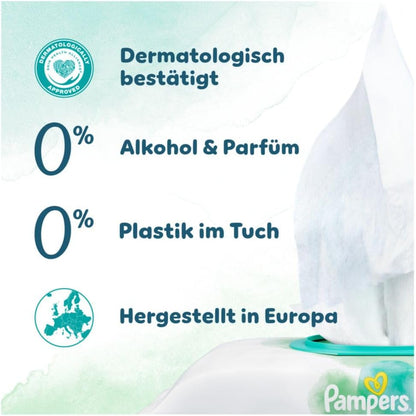 Pampers Harmonie New Baby Feuchttücher 18 Packungen mit jeweils 46 Feuchttüchern = 828 Feuchttücher, die helfen, den natürlichen pH-Wert der Haut wiederherzustellen