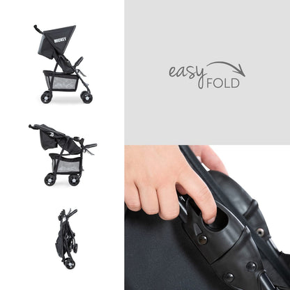 Hauck Lightweight Stroller up to 18 kg with reclining function from birth, small foldaway, sun canopy, large basket